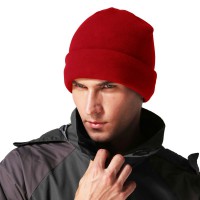 秋冬包頭帽針織帽加厚雙層保暖套頭帽男士戶外防風抓絨搖粒絨帽子