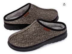 男款彈力麂皮絨長幫拖