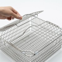 生產帶蓋子不銹鋼超聲波網籃工廠